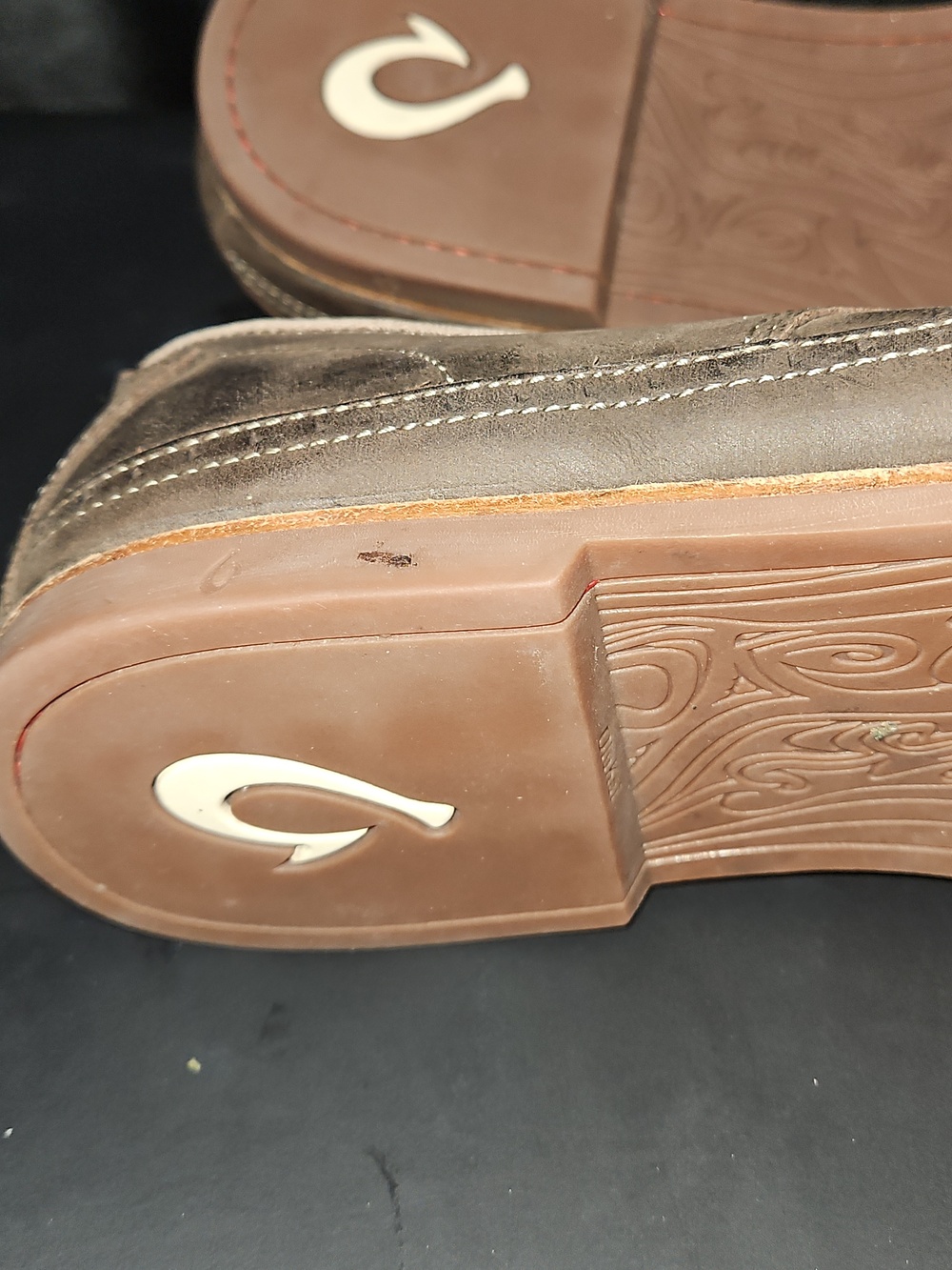 Olukai Honolulu Lace Men's Brown Leather Casual Shoes Size 11.5 - Picture 9 of 14